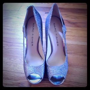 Marc Fisher Multicolor Glitter Heels